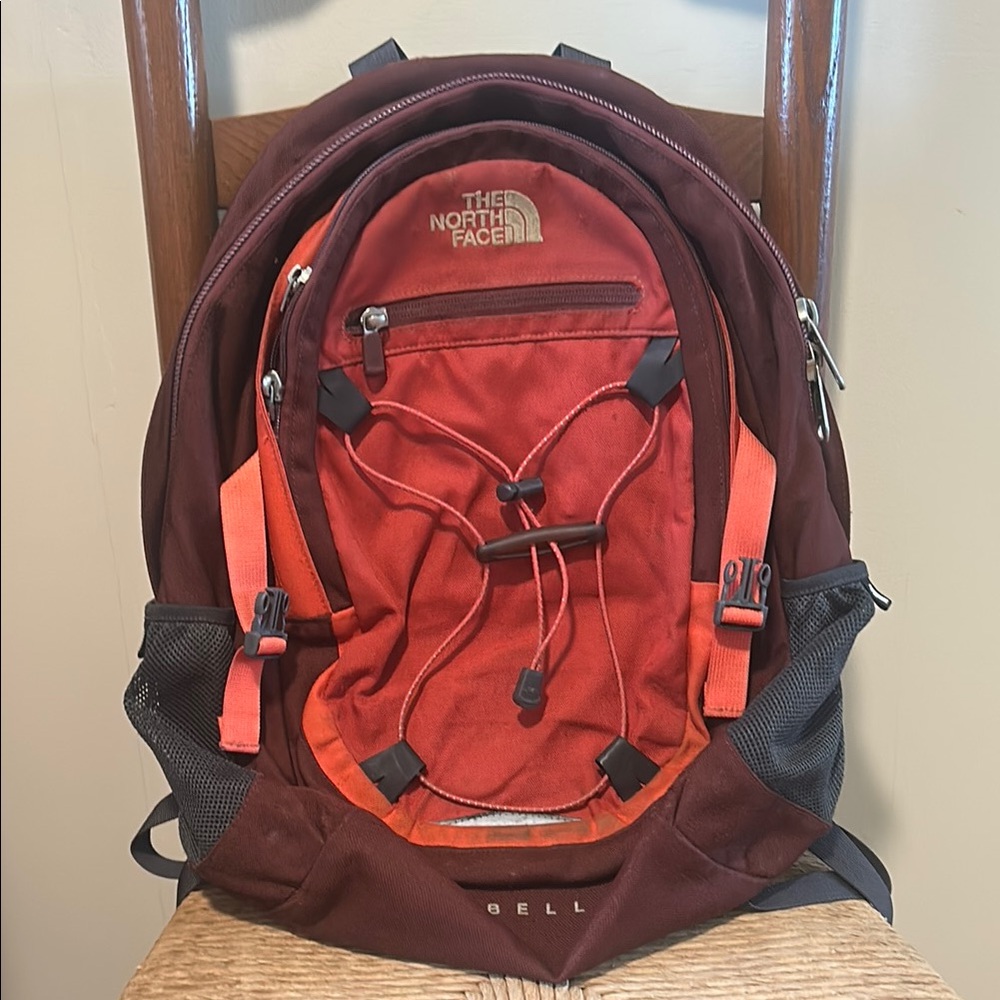 The North Face Red and Brown Backpack Durable Daypack